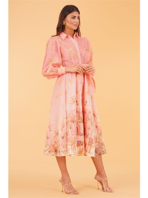 Abito chemisier in organza fantasia twins fantasy | T4998PRINT